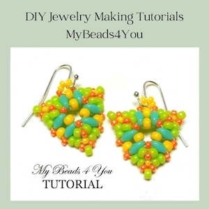 Beading Patterns, DIY Jewelry Making, Seed Bead Earrings Tutorial, Jewelry Supplies, MyBeads4You image 1