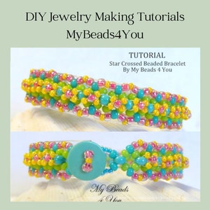 Easy Beading Patterns - Beaded Bracelet Tutorial - DIY Seed Bead Bracelet  - DIY Gift Ideas - Craft Supplies - Jewelry Making