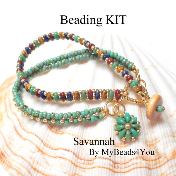 Crochet Bead Bracelet Kit Etsy