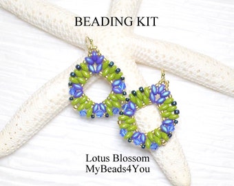 Earring Beading Kit, Jewelry Making Supplies, Seed Bead Earring Patterns and Tutorials, Craft DIY Gift, DIY Christmas Jewelry, MyBeads4You