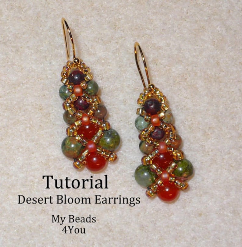 PDF Beaded Earrings Tutorial Beaded Earring Pattern Seed Bead - Etsy