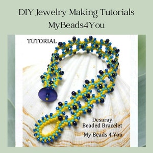 Beading Bracelet Tutorial Pattern, DIY Bracelet Pattern, Beadwork Instructions, Seed Bead Tutorial, Beadwoven Pattern, MyBeads4You Tutorial