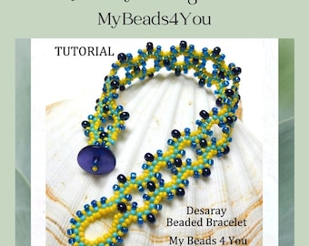 Zelfstudiepatroon kralenarmband, DIY-armbandpatroon, instructies kralen, rocaillestutorial, kralenpatroon, MyBeads4You-zelfstudie