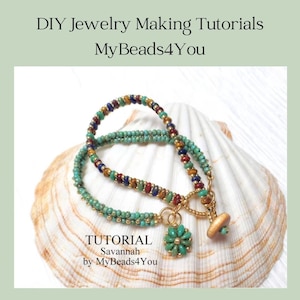 Beading Pattern, Bracelet Tutorial, Jewelry Making Bead Design, Easy Superduo Herringbone Bracelet, Beading DIY Instructions, By MyBeads4You