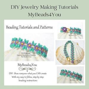 Beadwork Bracelet Pattern PDF Beading Tutorial, Bead Tutorials and Patterns, Seed Bead Jewelry Tutorial, PDF Super Duo Beading Instructions
