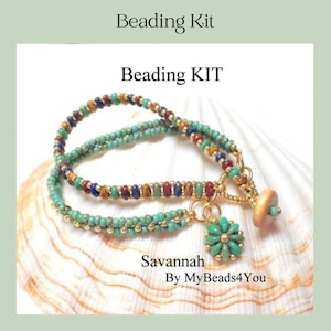 Kit per perline, bracciale con perline, kit per bracciale avvolgente, creazione di gioielli fai da te, tutorial e modelli per perline, idee regalo artigianali, gioielli di MyBeads4You
