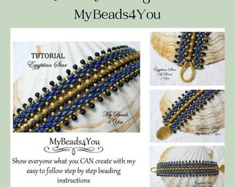 Beading Tutorials and Patterns, PDF Bracelet Pattern, DIY Seed Bead Tutorial, Easy Jewelry Making Tutorial, Beading Patterns, SuperDuo Beads