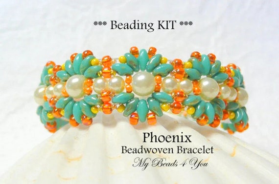 Beading Kits, Bead Packs With Tutorial Pattern, Bracelet Kit, Superduo Tile  Seed Beads, Maya Star Jewelry Making Beading KIT by Mybeads4you 