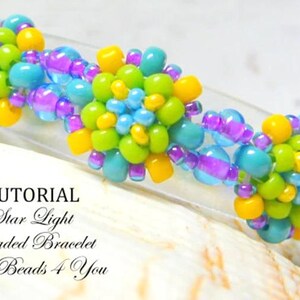 Tutoriels pour tisser des perles, Instructions pour perler à faire soi-même, Modèle de bracelet en perles de rocaille, Modèle PDF de boucles d'oreilles, Tutoriel perles de rocaille, MyBeads4You image 11