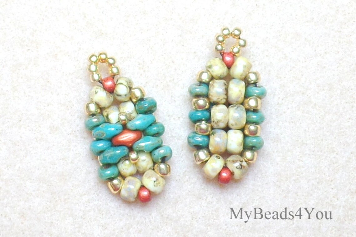 Earring Beading Pattern Bead Patterns and Tutorials Easy - Etsy