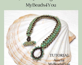 Beading Tutorial and Patterns, DIY Beaded Bracelet with Toggle Clasp, Seed Bead Pattern Jewelry Making Supplies by MyBeads4You