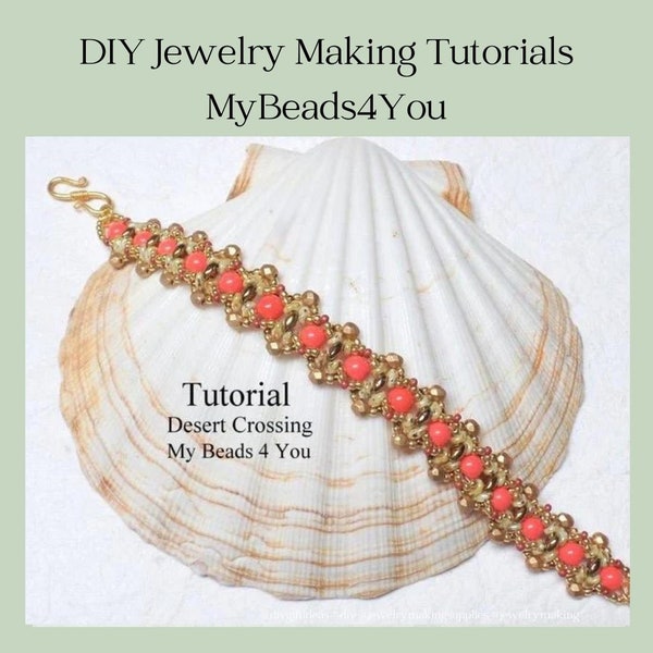 Beading Tutorials and Patterns, Super Duo Two Hole Beads, DIY Jewelry Making Beadweaving Pattern, Seed Bead Supplies, PDF Digital Download