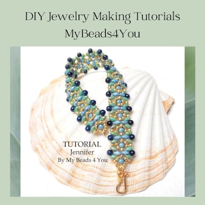 Beading Patterns and Tutorials, DIY Beadweaving Pattern, Bracelet Seed Bead Pattern, Super Duo Bracelet Beadwork Tutorial, MyBeads4You