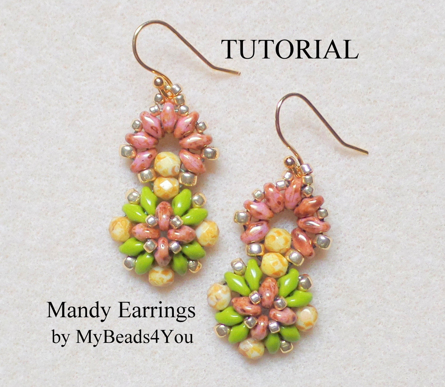 Earring Beading Pattern Jewelry Making Tutorial Mandy | Etsy