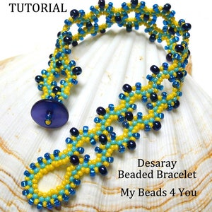 Beading Bracelet Tutorial Pattern,Beaded Bracelet Pattern,Beadwork Instructions, Seed Bead Tutorial, Beadwoven Pattern, MyBeads4You Tutorial image 5