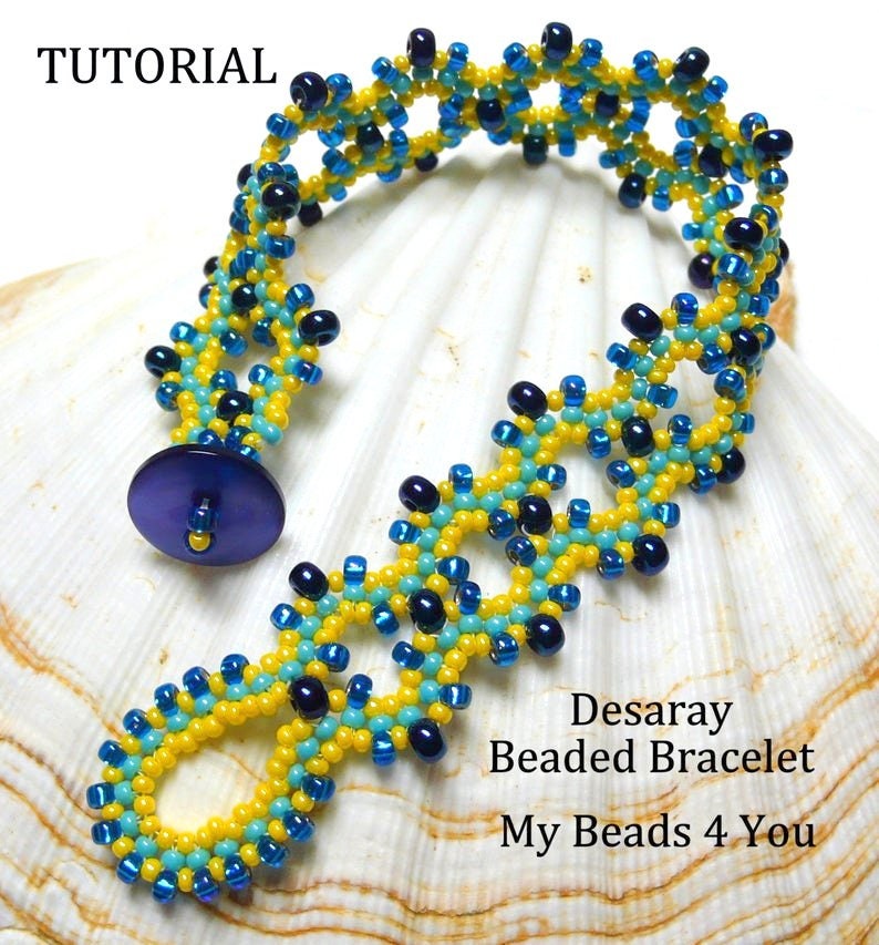 Beading Bracelet Tutorial Pattern,Beaded Bracelet Pattern,Beadwork Instructions, Seed Bead Tutorial, Beadwoven Pattern, MyBeads4You Tutorial image 5