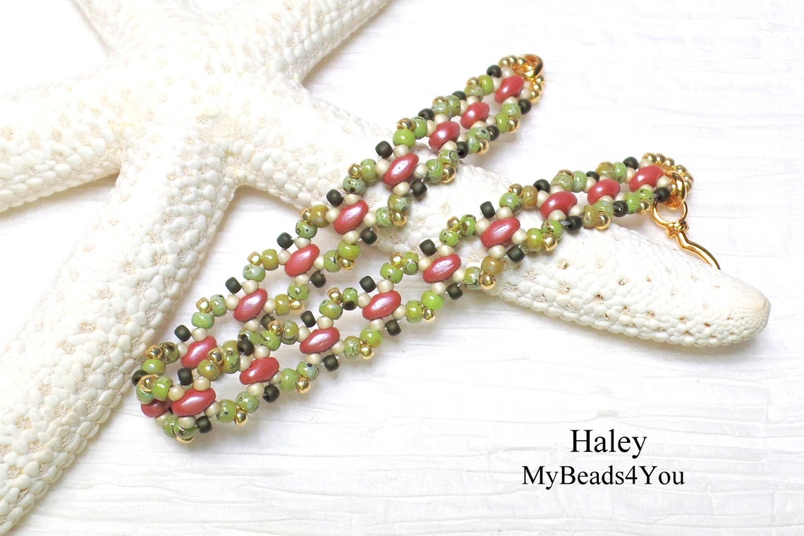 Beading Tutorials Patterns DIY Herringbone Bracelet Jewelry - Etsy