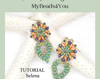 Earring Beading Pattern, Jewelry Making Supplies, DIY Crafts for Adults,  Handmade Gift Idea, Seed Bead Earring Instructions, MyBeads4You