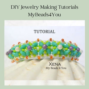 Beading Tutorials and Patterns, How to, PDF Digital Download, Super Duo Seed Beads Bracelet Pattern, DIY Jewelry Crafts Beading Instructions