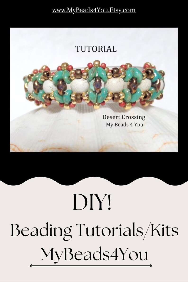 Bracelet Beading Tutorial PDF Seed Bead Pattern Instant Download Beadwork Instructions DIY Jewelry Making Beads, Supplies MyBeads4You image 10