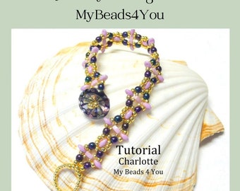 Beading Tutorials Patterns - DIY Super Duo Bracelet Pattern - PDF Seed Bead Pattern - Jewelry Making Supplies -  Instant PDF Download