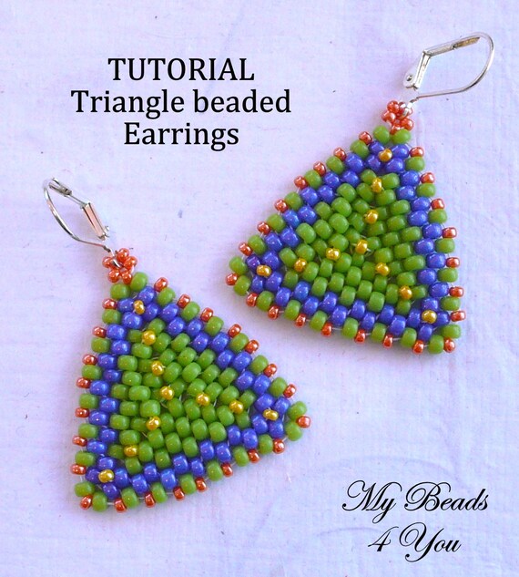 Beadwoven Tutorial Beaded Earring Seed Bead Image 0