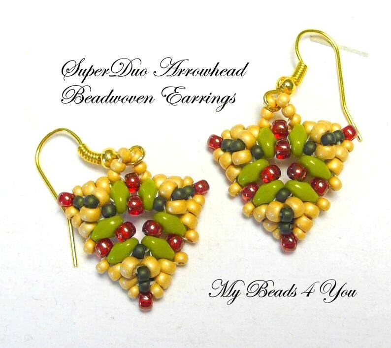 Beading Patterns, DIY Jewelry Making, Seed Bead Earrings Tutorial, Jewelry Supplies, MyBeads4You image 6