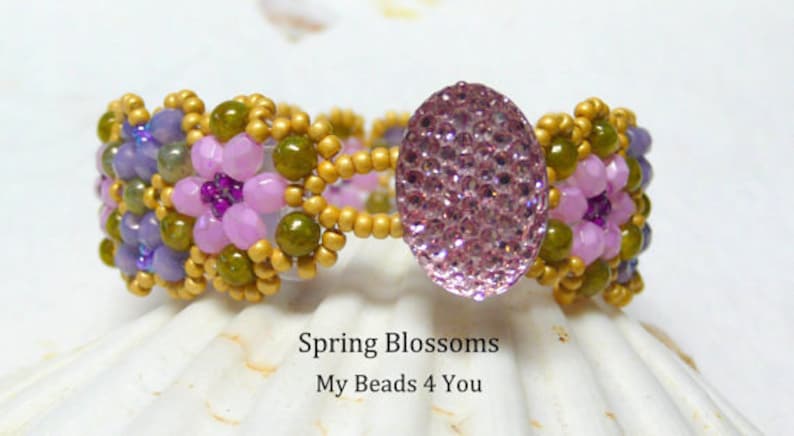 Beading Pattern, Bracelet Beading Tutorial, Beading Supplies, Jewelry Making, Seed Beads Tutorial, DIY Bead Bracelet, MyBeads4You Jewelry image 2