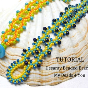 Beading Bracelet Tutorial Pattern,Beaded Bracelet Pattern,Beadwork Instructions, Seed Bead Tutorial, Beadwoven Pattern, MyBeads4You Tutorial image 2