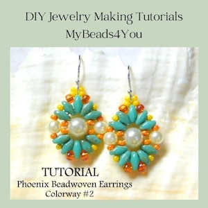 PDF Easy Beading Tutorial Pattern, DIY Seed Bead Earrings Pattern Jewelry Making, Beginners Earring Tutorial, MyBeads4You Beading Supplies