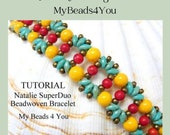Beading Tutorials and Patterns, DIY Bracelet Tutorial, Easy Bracelet Pattern Instructions, Jewelry Making Beading Supplies, Superduo Beads