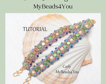 Beading Tutorials and Patterns, DIY Beaded Bracelet Pattern, Jewelry Instructions and Craft Supplies, Instant PDF Digital Download