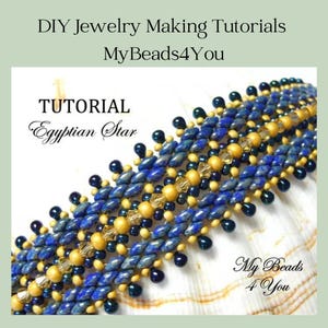 Beading Tutorials and Patterns, PDF Bracelet Pattern, DIY Seed Bead Tutorial, Easy Jewelry Making Tutorial, Beading Patterns, SuperDuo Beads