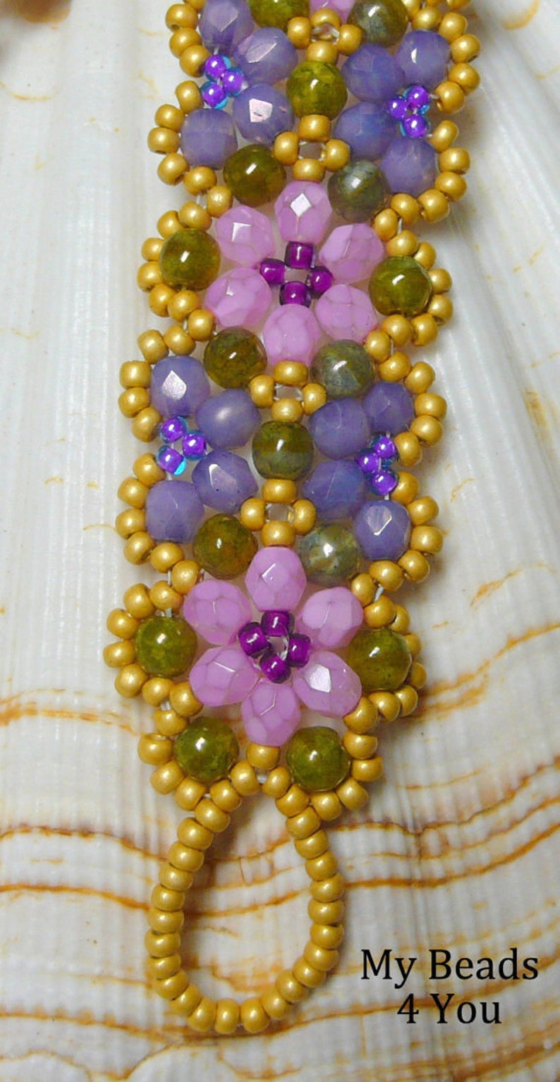 Beading Pattern, Bracelet Beading Tutorial, Beading Supplies, Jewelry Making, Seed Beads Tutorial, DIY Bead Bracelet, MyBeads4You Jewelry image 5
