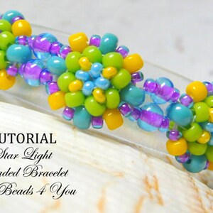 Tutoriels pour tisser des perles, Instructions pour perler à faire soi-même, Modèle de bracelet en perles de rocaille, Modèle PDF de boucles d'oreilles, Tutoriel perles de rocaille, MyBeads4You image 2