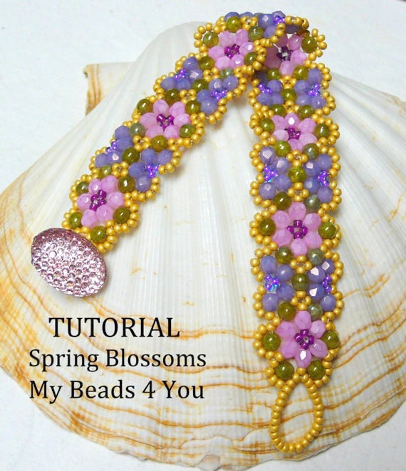 Beading Pattern, Bracelet Beading Tutorial, Beading Supplies, Jewelry Making, Seed Beads Tutorial, DIY Bead Bracelet, MyBeads4You Jewelry image 9