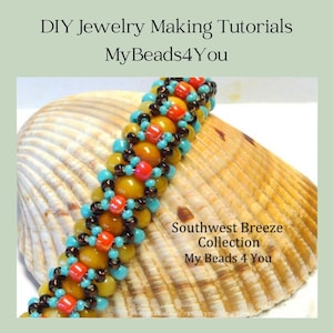Beading Pattern, Beading Tutorials and Patterns, Jewelry Making Supplies, Seed Bead Bracelet Beading instructions, Beaded Jewelry Tutorial
