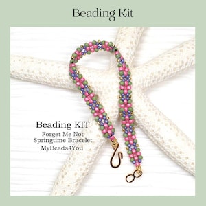 Kit per perline, confezioni di perline con schema tutorial per perline, kit per braccialetti, braccialetti fai da te con perline, KIT per perline per la creazione di gioielli di MyBeads4You
