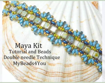 Beading Tutorials and Beading Kits, Beading Tutorial Pattern, Bracelet Kit, PDF Pattern, Beaded Bracelet, Jewelry Making Beading KIT