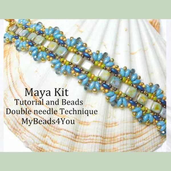 Beading Tutorials and Beading Kits, Beading Tutorial Pattern, Bracelet Kit, PDF Pattern, Beaded Bracelet, Jewelry Making Beading KIT