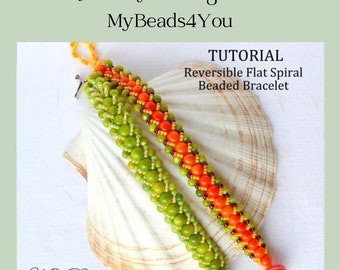 Beading Tutorials and Patterns, Flat Spiral Bracelet Tutorial, Easy Seed Bead Pattern, Jewelry Making Bracelet Pattern, MyBeads4You Tutorial