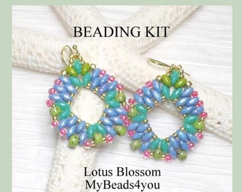Earring Beading Kit, Jewelry Making Supplies, Seed Bead Earring Patterns and Tutorials, Craft DIY Gift, Fun Fashion DIY Jewelry, MyBeads4You