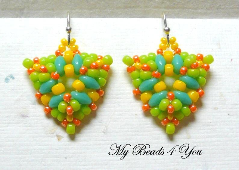 Beading Patterns, DIY Jewelry Making, Seed Bead Earrings Tutorial, Jewelry Supplies, MyBeads4You image 2