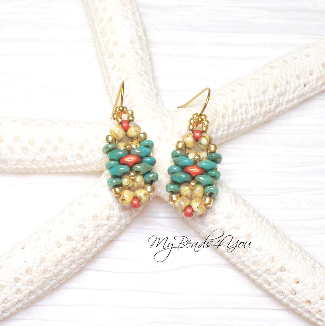 Earring Beading Pattern Bead Patterns and Tutorials Easy - Etsy