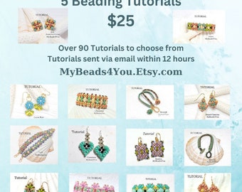 Super Saver Beading Tutorials and Patterns, Beading Supplies for Jewelry Making, DIY Crafts, Earrings, Bracelet, Necklace PDF Instructions