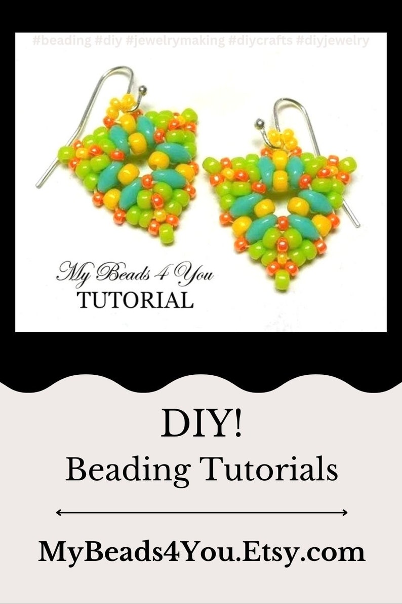 Beading Patterns, DIY Jewelry Making, Seed Bead Earrings Tutorial, Jewelry Supplies, MyBeads4You image 10