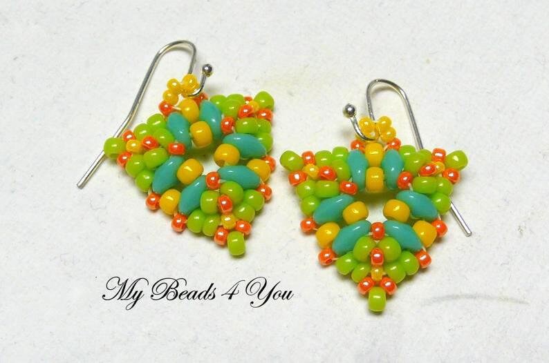 Beading Patterns, DIY Jewelry Making, Seed Bead Earrings Tutorial, Jewelry Supplies, MyBeads4You image 4