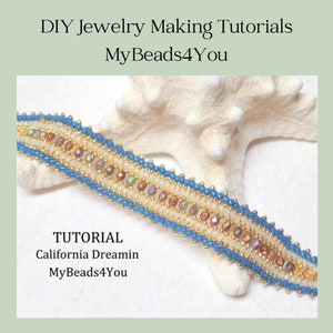 Herringbone Stitch Tutorial, DIY Bracelet Beading Pattern, Step by Step Jewelry Making Pattern, Bead Instructions, PDF Beading Pattern