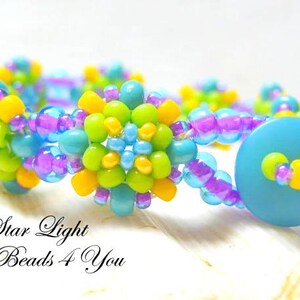 Tutoriels pour tisser des perles, Instructions pour perler à faire soi-même, Modèle de bracelet en perles de rocaille, Modèle PDF de boucles d'oreilles, Tutoriel perles de rocaille, MyBeads4You image 12