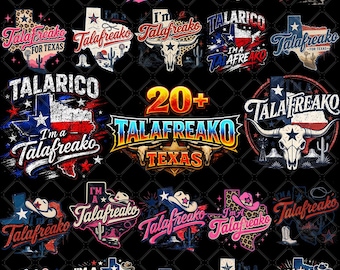 Ich bin ein Talafrako PNG Bundle, Westtexas-Shirt-Design, Vaterländisches Texas, Retro Cowgirl-T-Stück, Talafrako Texas PNG-Bundle, großzügiges Texas